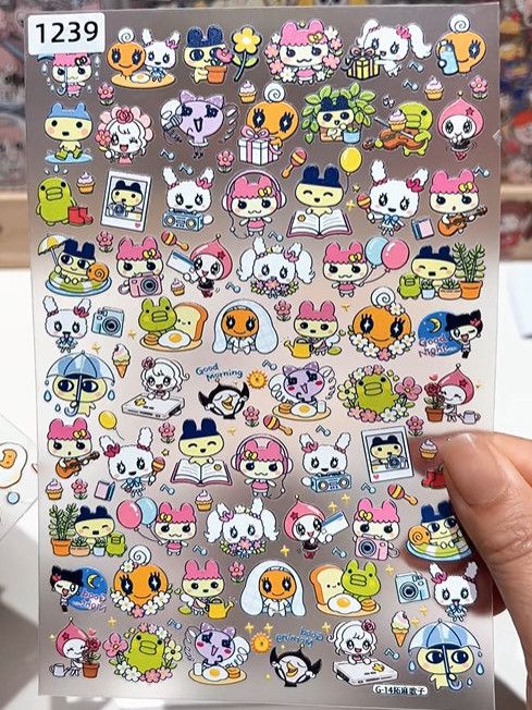 Bandai Model Tamagotchi - Новые водонепроницаемые наклейки с тиснением в